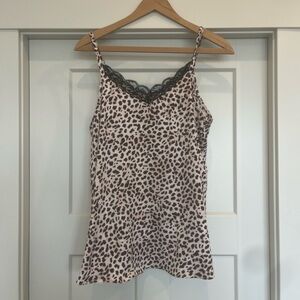 torrid Leopard Lace Trim Tank Top